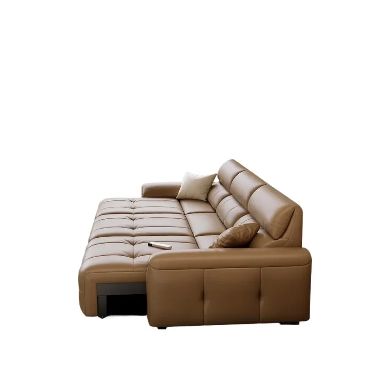 Smart sofa cover zero wall gap leather electric combination electric function sleeper large sofa bed living room