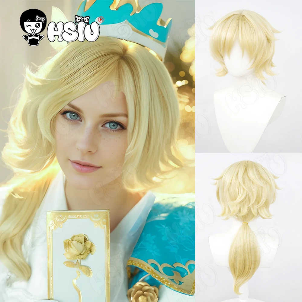 Peluca de Cosplay Joseph Desaulniers, peluca de fibra sintética 「HSIU 」peluca rubia corta + gorro de peluca, peluca de Cosplay de Game Identity V Joseph Desaulniers