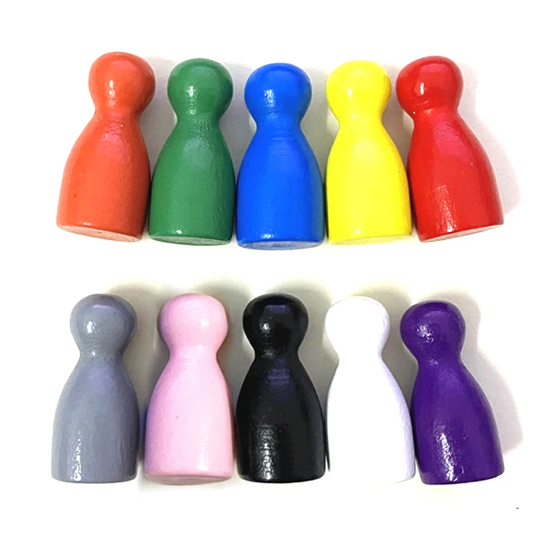 100 Pcs/Set 24*12mm Chess Pieces Board Games Accessories Marking Color Wooden Pieces