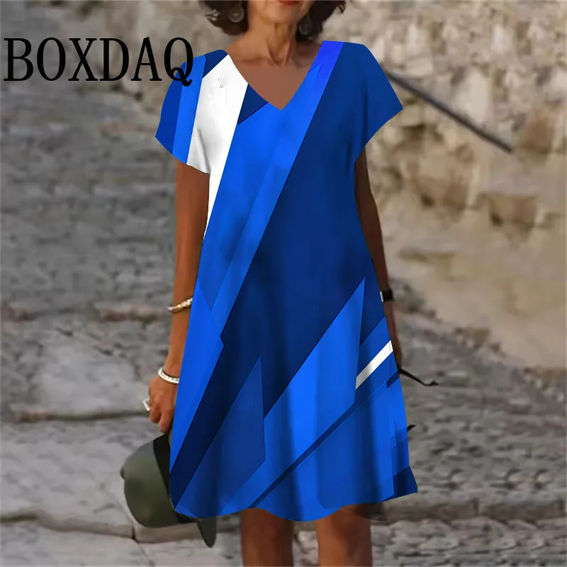 Geometric Print Casual Dress for Women - usage example