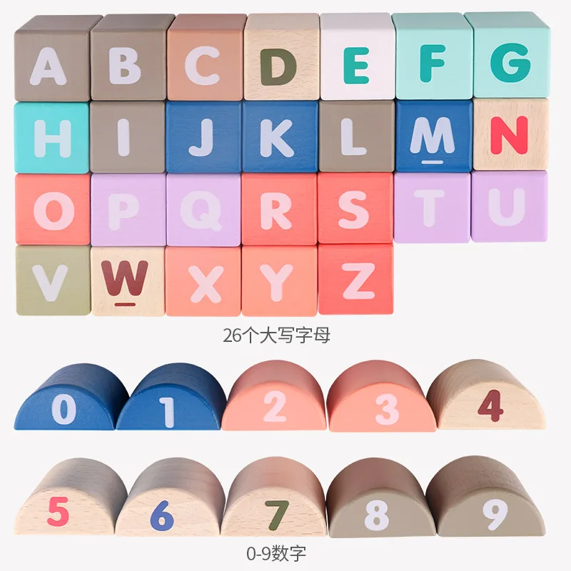 الملونة مدينة العمارة القلعة عرض الشارع اللبنات ، لغز الأطفال DIY بها بنفسك الحبوب الكبيرة تجميع الألعاب الخشبية ، XT180 #4