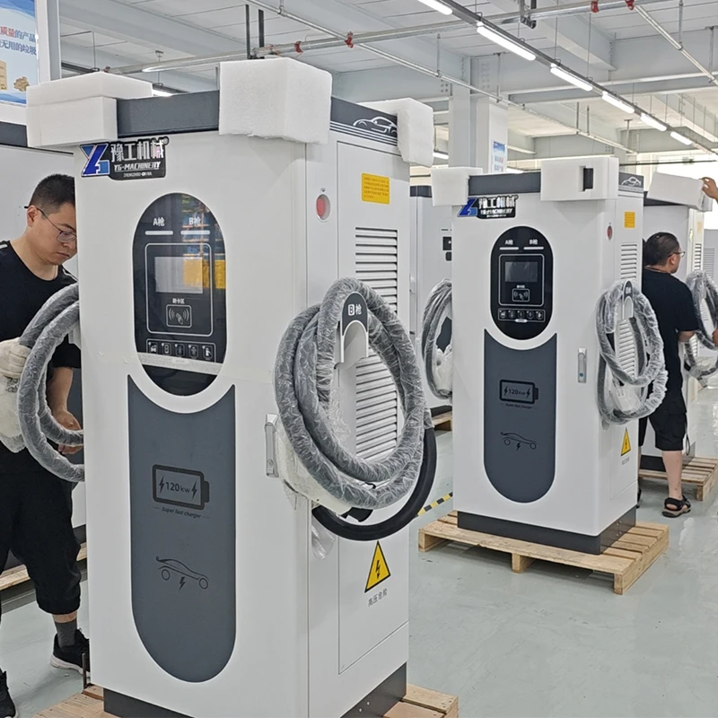 New Energy Electric Vehicle Fast Pile 120kw DC Station 22kw/100kw Double Gun Floor-Mounted EV Charger Supporting