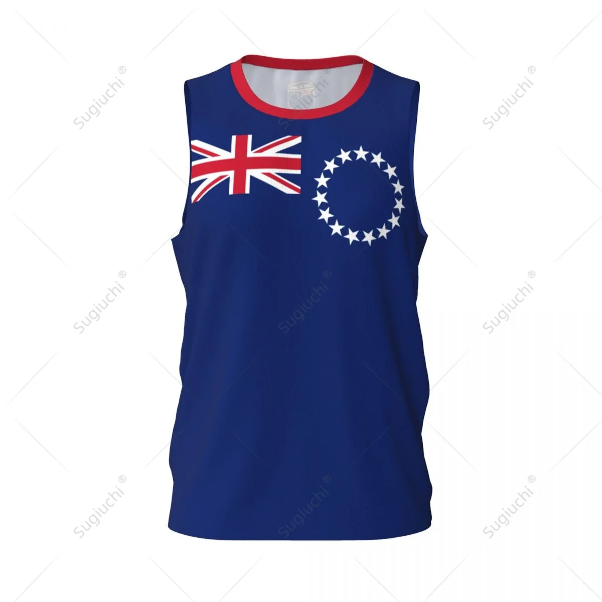 Cook Islands Flag Men Basketball Sports Running Fitness Multifunction Sleeveless tshirt Exclusive Custom Name Nunber