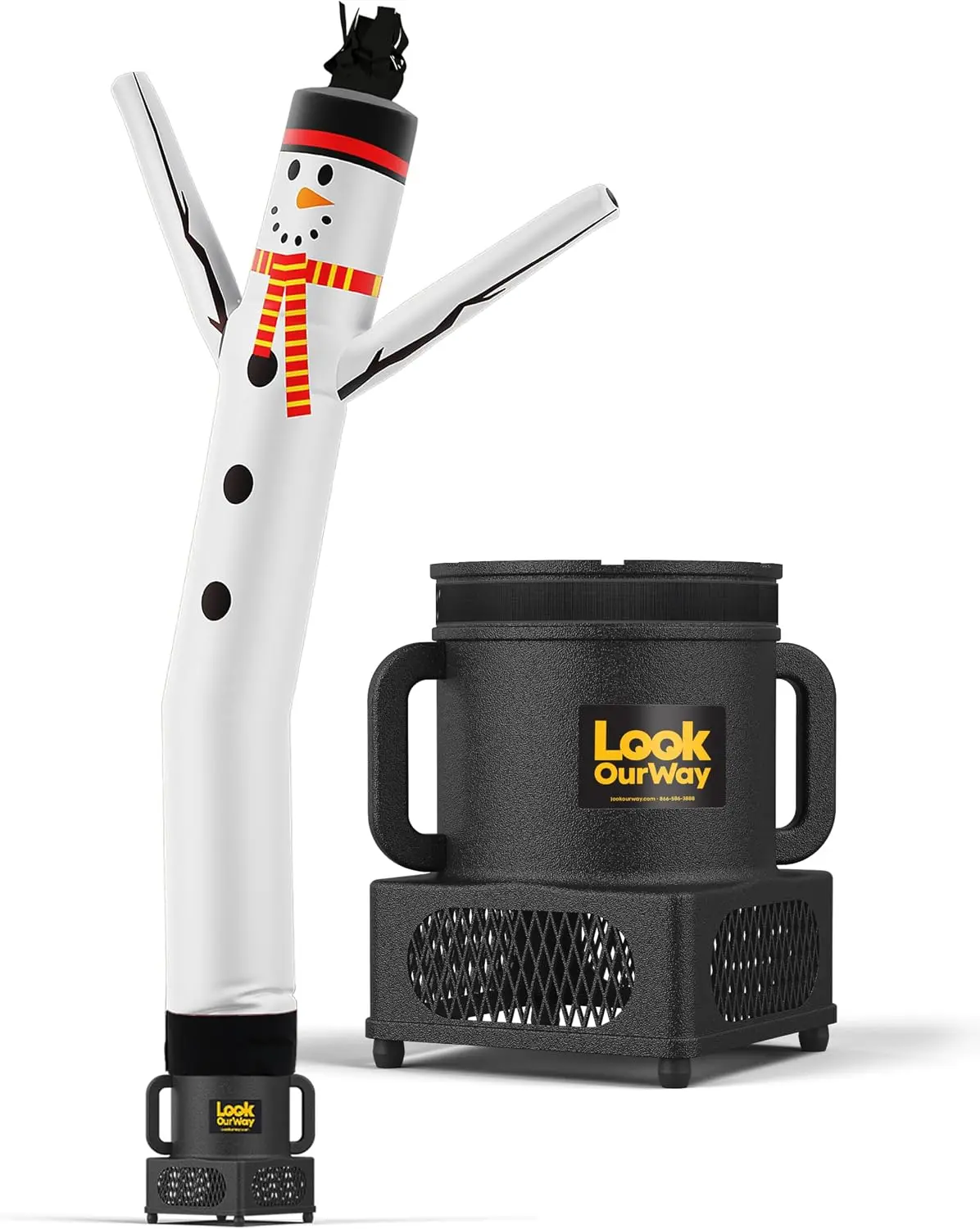7ft Tall Air Dancers Inflatable Tube Man Wacky Waving Christmas Inflatables with Blower for Outdoor Holiday Decorations
