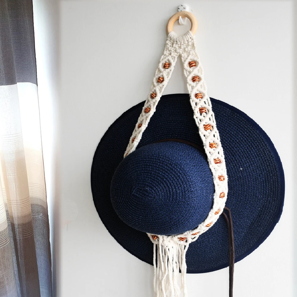 New arrival macrame handmade hat holder  for wall  hat holster for wall decoration