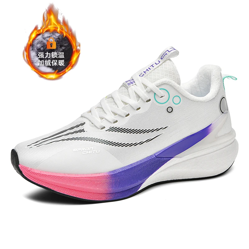 

Новые кроссовки для бега и марафонского спорта, сетчатая ткань с настоящей карбоновой пластиной, мужская и женская походная обувь 2025 года, мужская