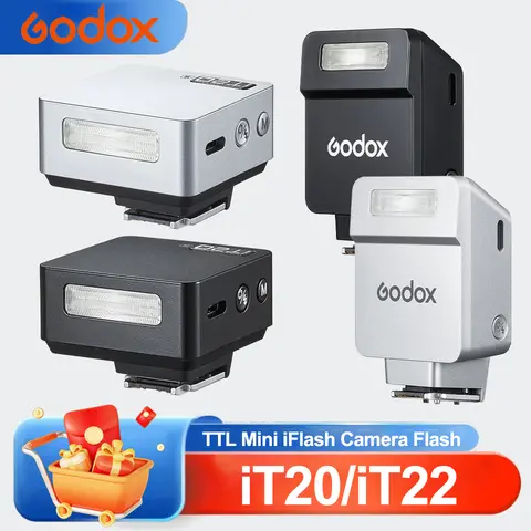 Godox iT20 iT22 TTL Mini Flash iFlash Camera Flash for Canon Nikon Sony Fujifilm Olympus Panasonic Cameras
