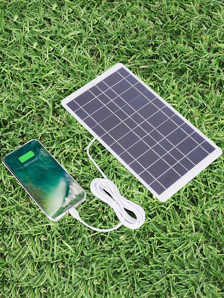 

Солнечная панель-зарядное устройство 8W 5V с выходом Type-C, 1600 мА, для улицы, легкая, устойчивая к царапинам, зарядка для мобильных телефонов 3V-5V