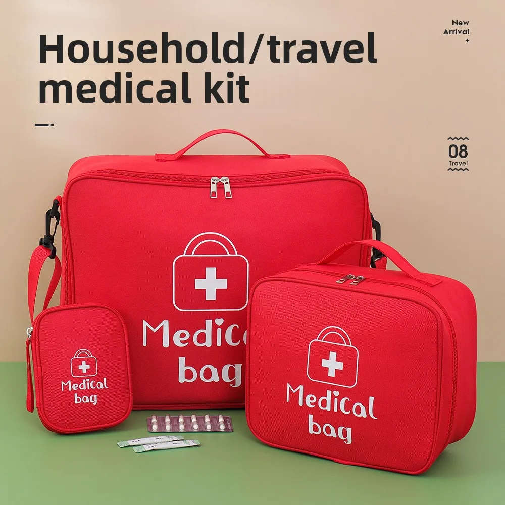 

Совместимая с MOLLE сумка для аптечки, красная, черная сумка для экстренной медицинской помощи для кемпинга, путешествий, автомобиля, школы, спорта со светоотражающим ремешком