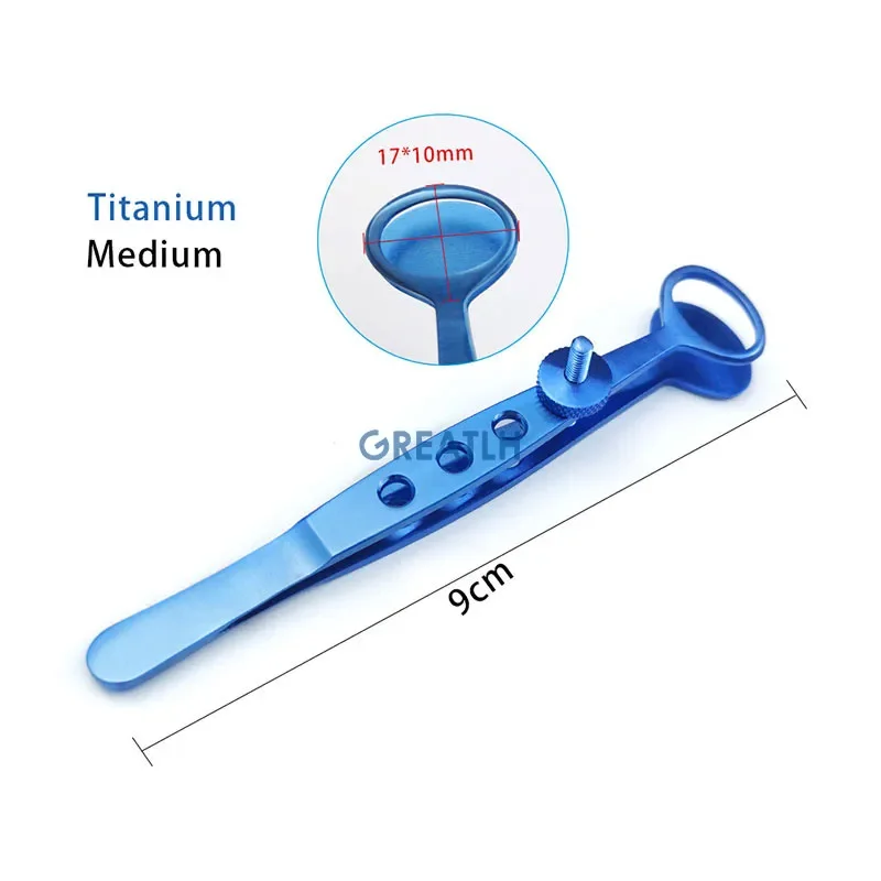 Pinça de chalázio de titânio/aço inoxidável, pinça oftálmica, instrumento oftálmico