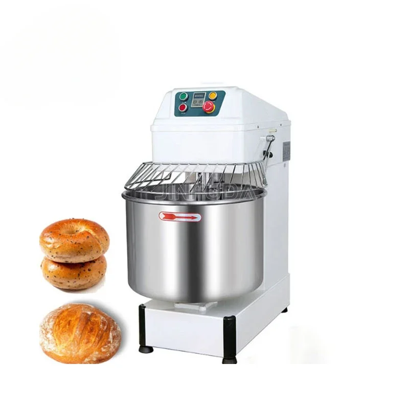 25kg 50kg 100kg 80l flour industrial spiral bread dough mixer baking machine