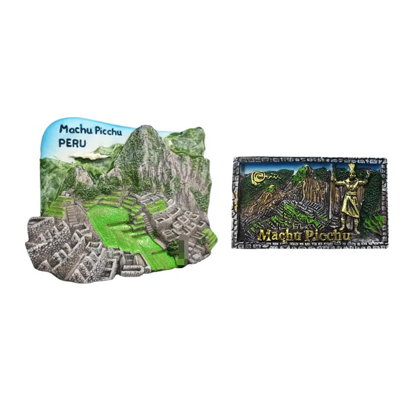 

Peru Hot Selling Newest Machu Picchu Ruins Tourist Souvenir Resin Fridge Magnet Upscale Exquisite Gifts Factory Direct Wholesale