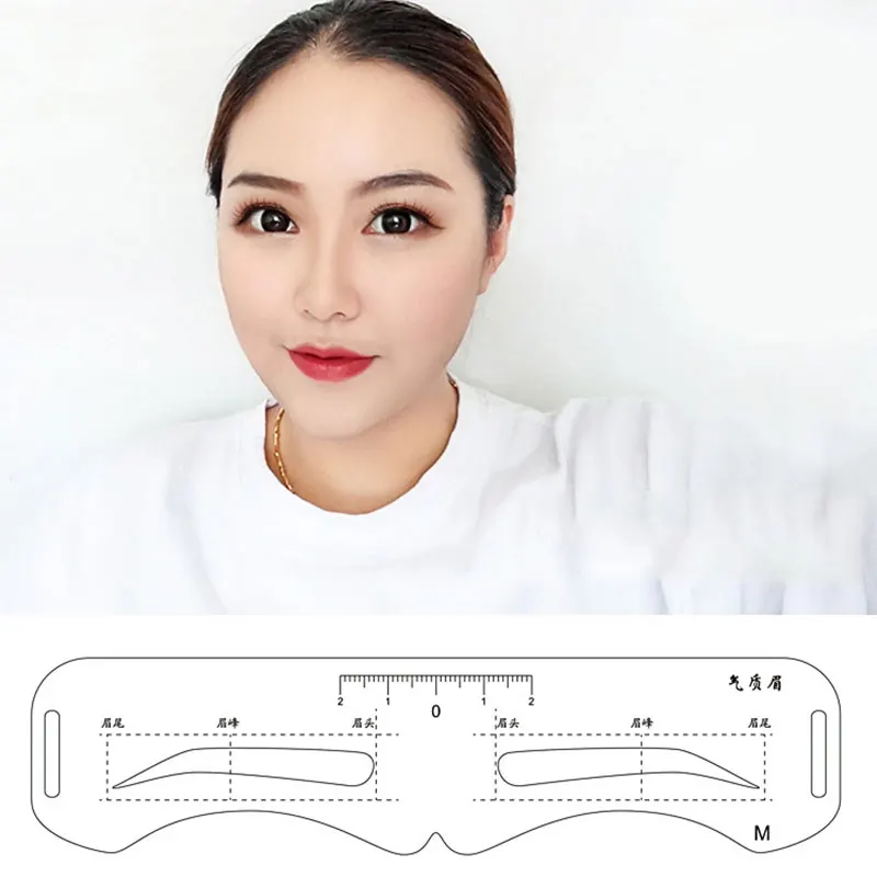 6 Style/Set Reusable Eyebrow Stamp Card Soft Ruler DIY Different Sizes Universal Eyebrow Shaper Stencil New Fashion Makeup Tool
