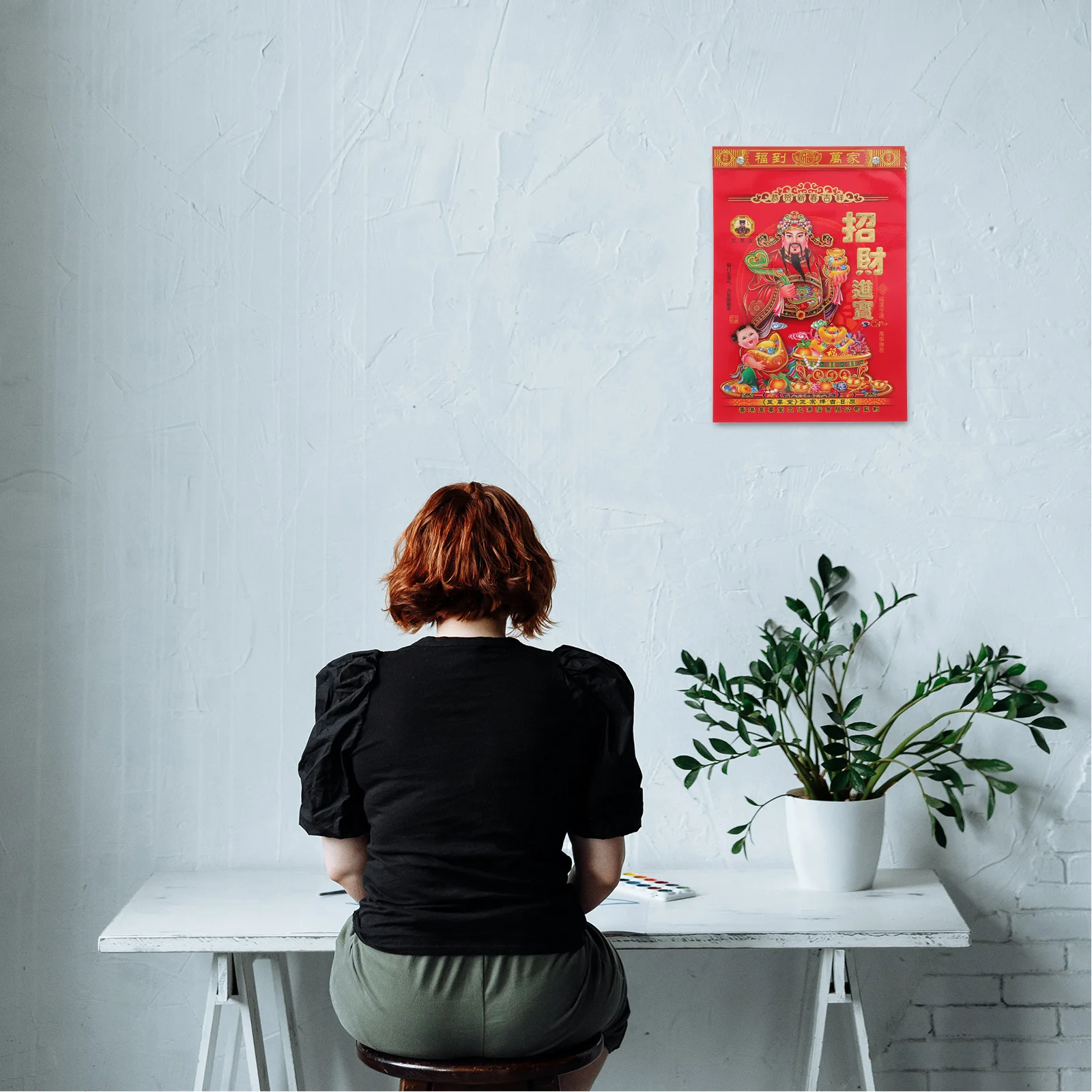 

Китайский традиционный рок кролика 2023, отрывной бумажный лунный календарь, домашний настенный календарь для ежедневного использования