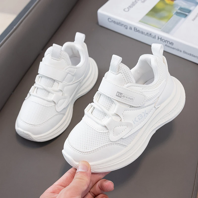 Unisex Kids Platform Casual Sneakers 2026 New Autumn Toddler Mesh Sneakers Soft Sole Versatile Chic School Barefoot Trainers