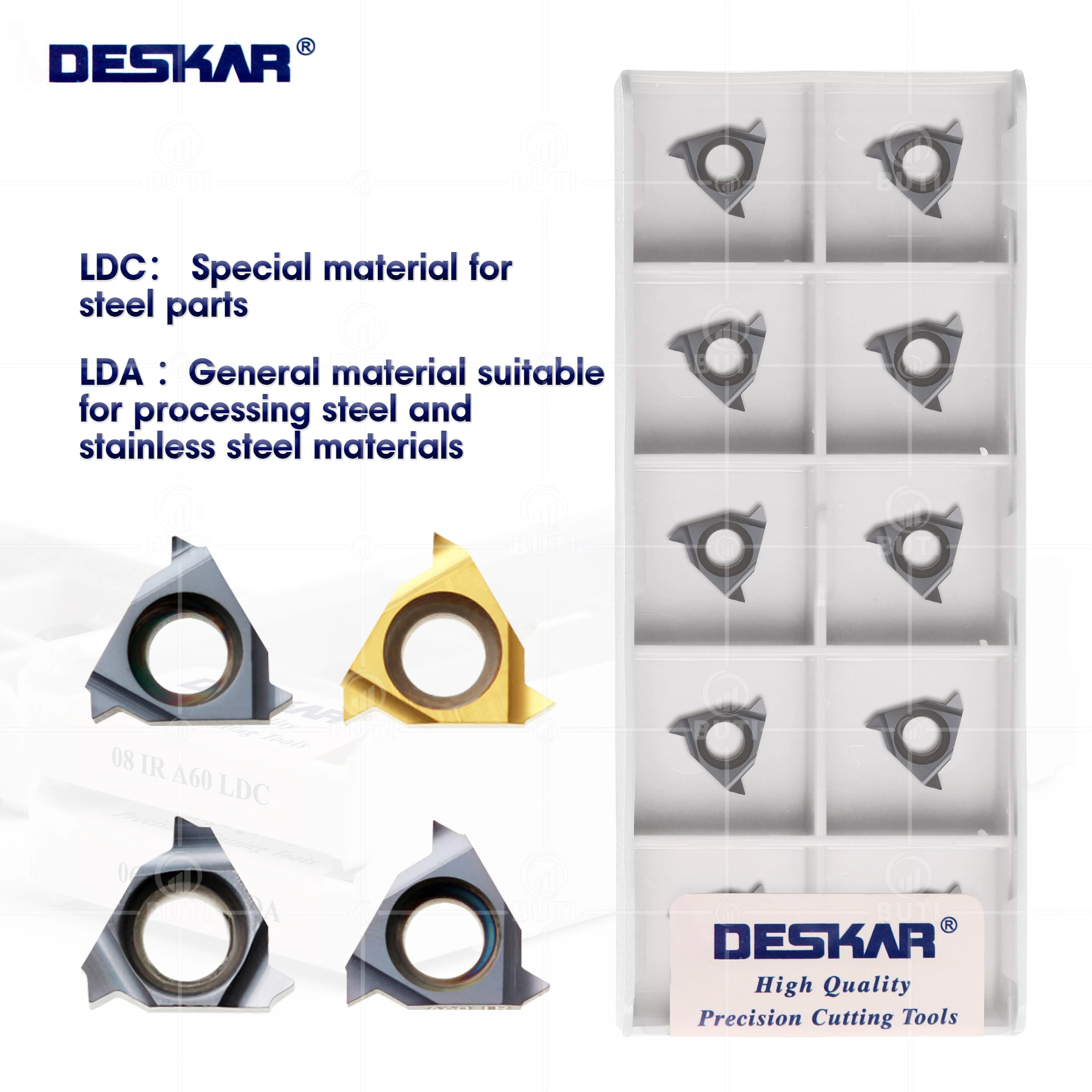 

DESKAR 100% Original 06/08IR A55 A60 ISO LDA LDC Indexable Insert Threading Blade CNC Carbide Insert Lathe Threaded Turning Tool