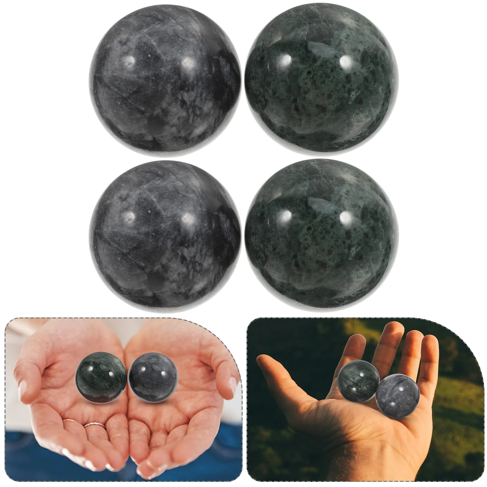 Bolas redondas de Fitness con patrón de mármol, bola de entrenamiento de mano, ejercicio de salud, masaje de mano, bola de Fitness, belleza y salud, 4 piezas