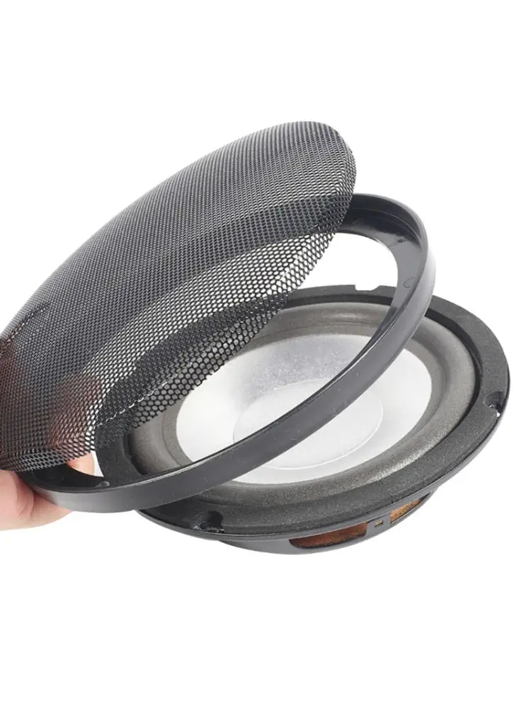 1 para osłona głośnika samochodowego Car Audio Subwoofer Kratka czarna 4 cale 6 cali 6x9 Dekoracyjna kratka okrągła Chroń czarny — zdjęcie produktu 7