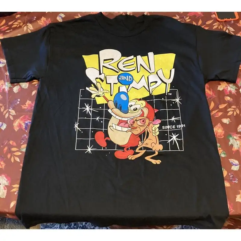 

Футболка Ren and Stimpy, хлопковая забавная S 4XL VN2160