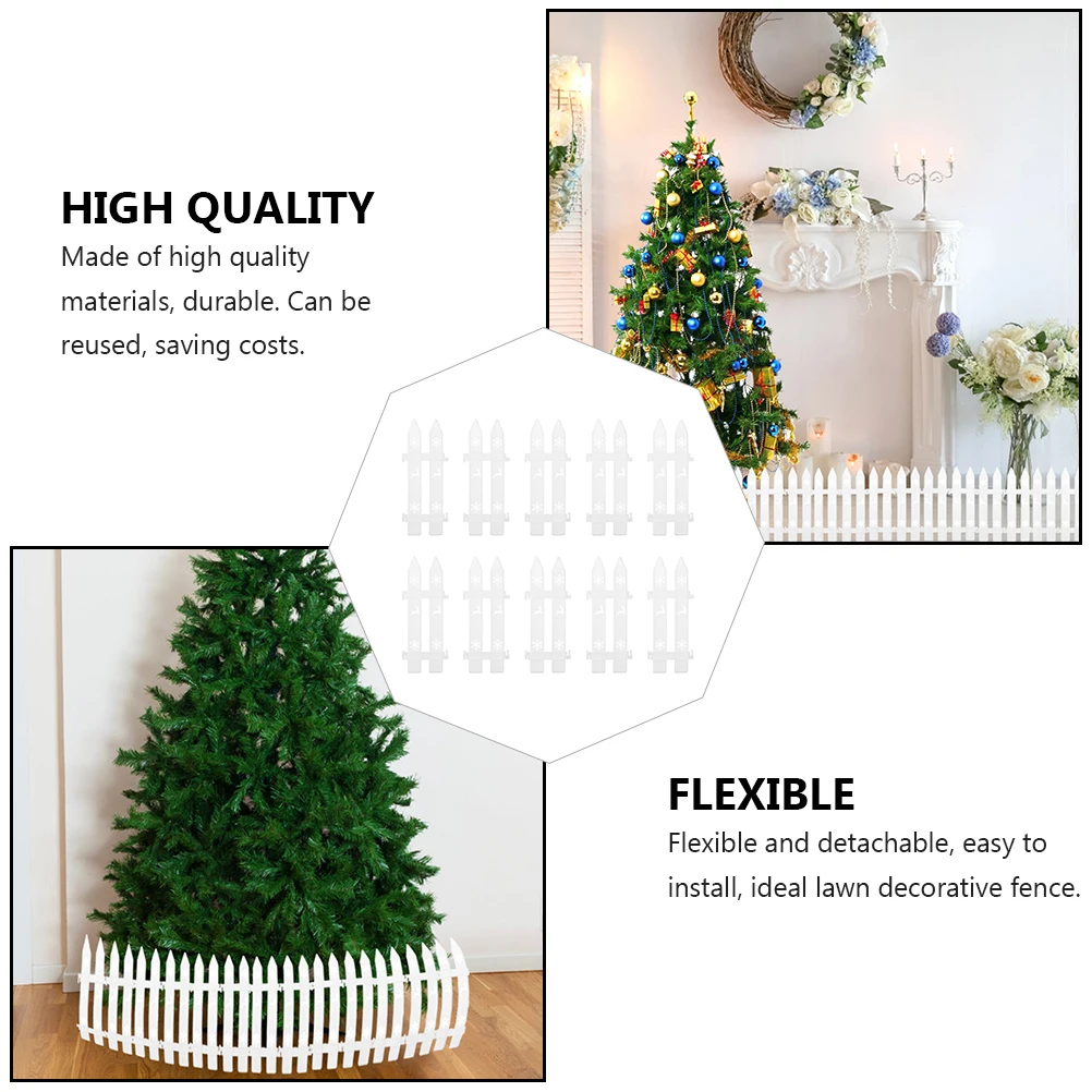 

24 Pcs Fence Decoration Garden Edge Partition Decorative for Fences Christmas Edging Border Hollow Out