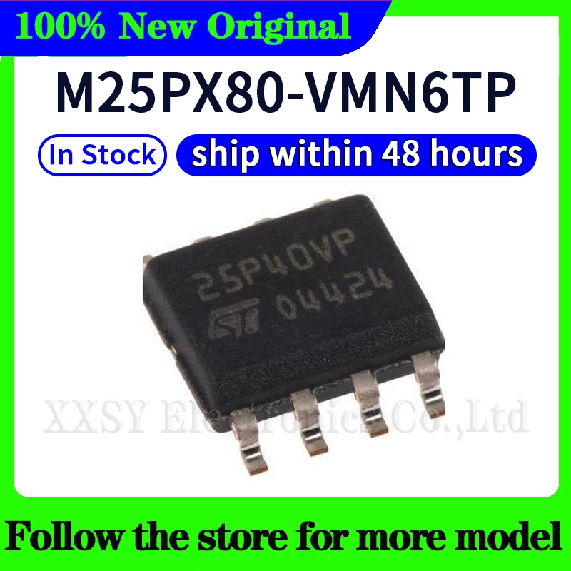 M25PE40-VMN6TP M25PX80-VMN6TP M25PE10-VMN6TP M25PE40-VMN6P M25PE40-VMW6TG Em estoque 48 horas de envio