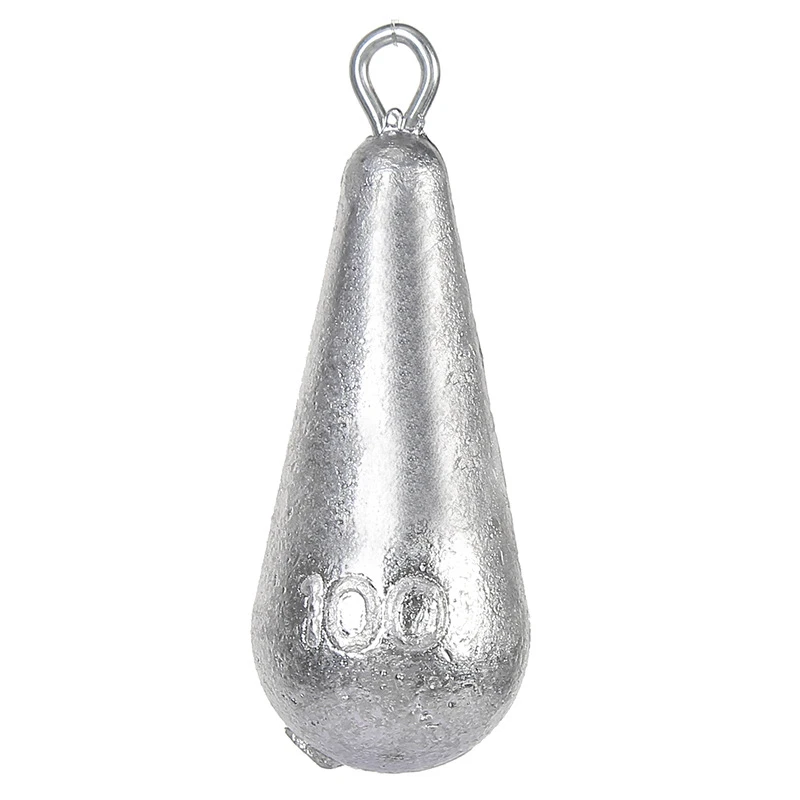 Large Gram Drop-shaped Lead Sinkers 200g/250g/300g/400g/500g/600g/800g/1000g/1500g Lead Weights with Ring Fishing Accessories