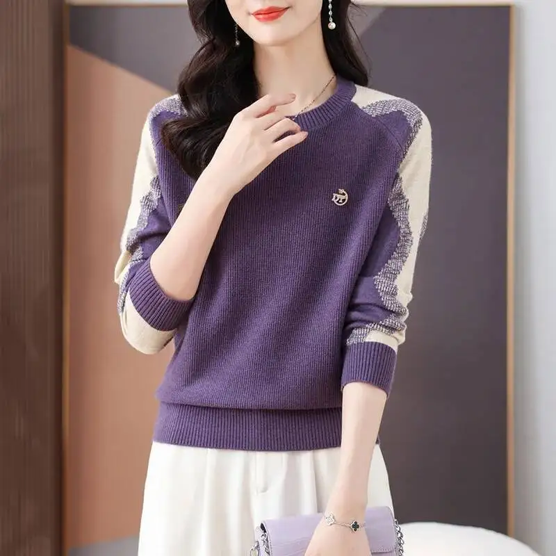 

2025 Korean Knitted Women Autumn Winter Long Sleeve Pullovers Woman Knitwear Casual Elegant Ladies Sweaters Jumper Top