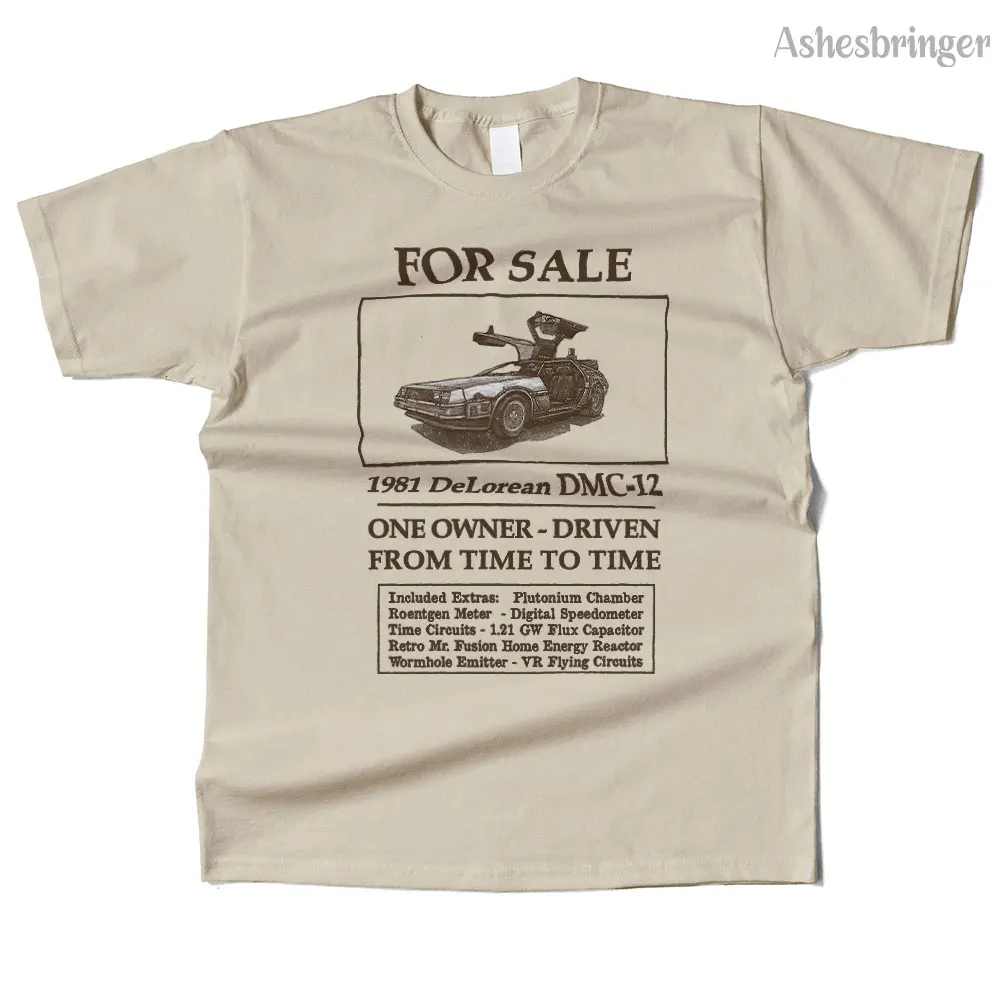 Mens Cotton Driven from Time to Time Graphic High Quality T Shirt Street Casual Style Tee for Men and Women