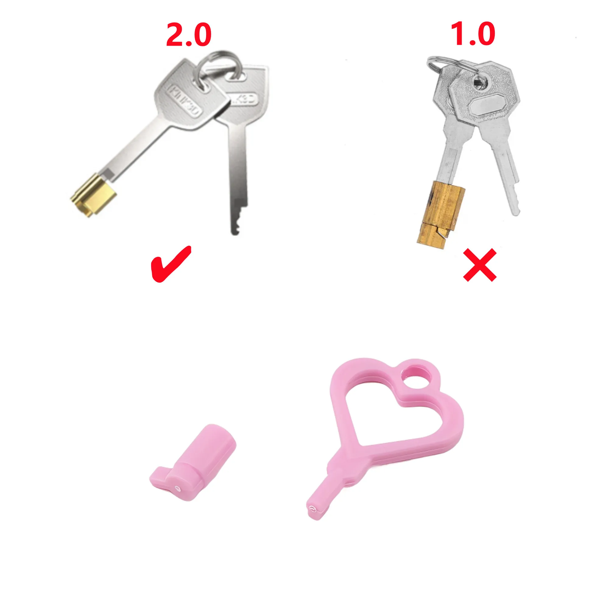 Chastity Cage Universal Key Accessories Invisible Lock Cylinder Penis Cage Restraint Security-Friendly Tamper-Proof Sex Toys 18+
