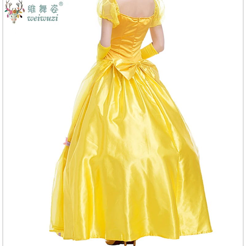 Belle la Belle et la bête robe longue jaune Costume d'halloween Belle robe de princesse mascarade carnaval adulte Belle rôles Costume