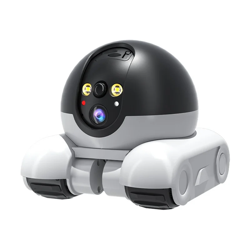 【Hot-Selling!】2MP Double Lens Indoor Security Camera APP Remote Control 5200Mah Rechargeable Battery Pet Robot Camera For Cats D