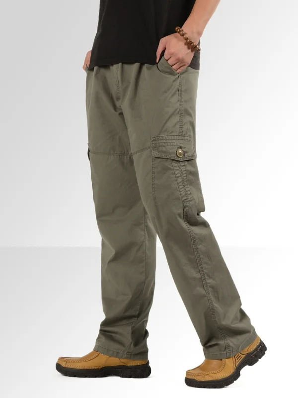 

Casual Pants Men's Loose Straight Leg Trousers Multi kets Workwear Sle Military een Large Size Men's Clothing