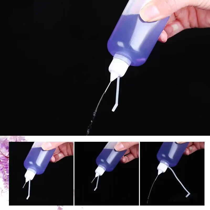 5/10/20/30/50/100ML Resuable Needle Tip Glue Applicator Plastic Bottle Essential Oil Injection Pigment Bottle