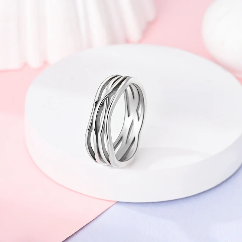 Women's 925 Sterling Silver Zircon Wedding Ring