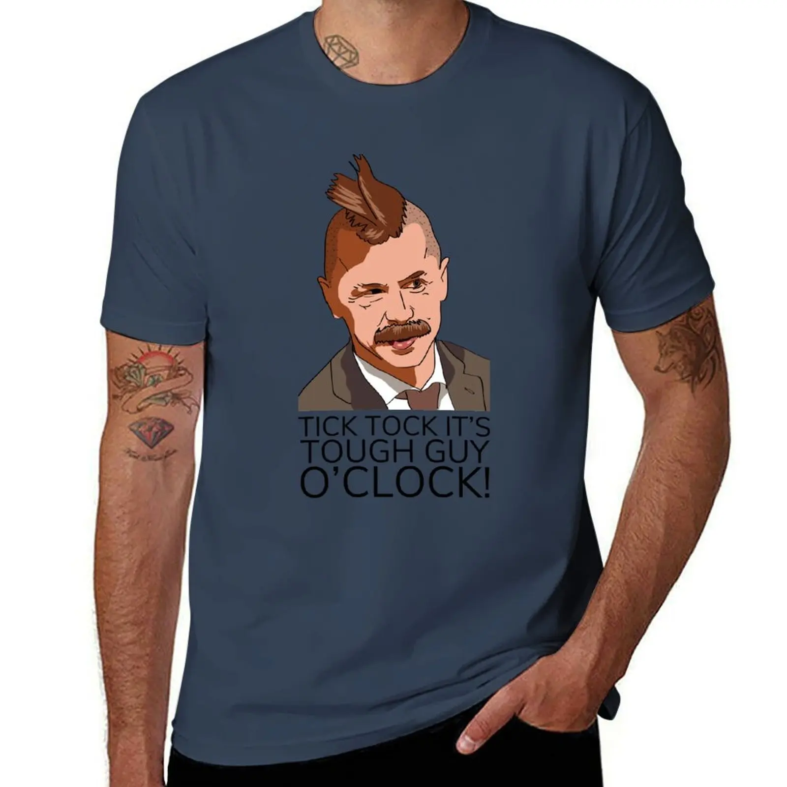 

tick tock it's tough guy o'clock T-Shirt man t shirts for men casual essential t shirt T-Shirt