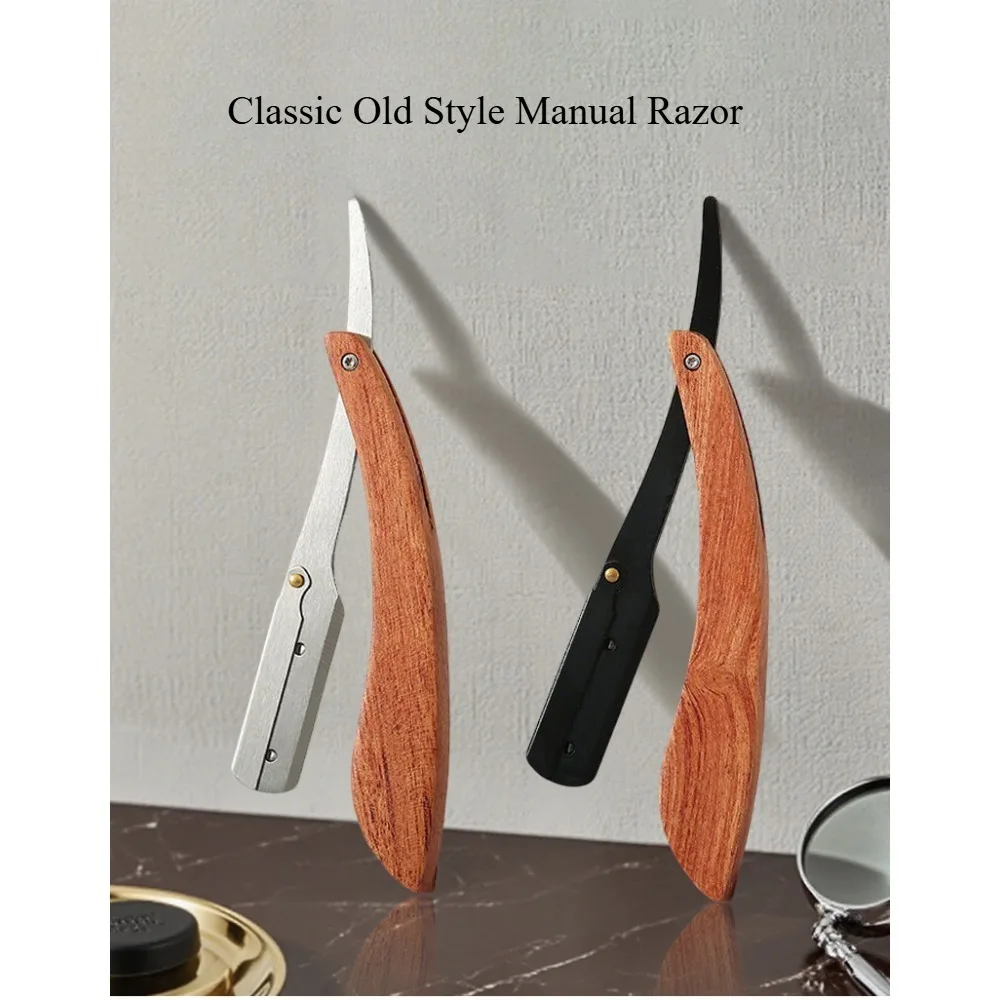 ماكينة حلاقة يدوية مستقيمة، ماكينة حلاقة نصف حافة، للعناية بالشعر للرجال، قص الشعر، الحلاقة، ماكينة تشذيب اللحية #5