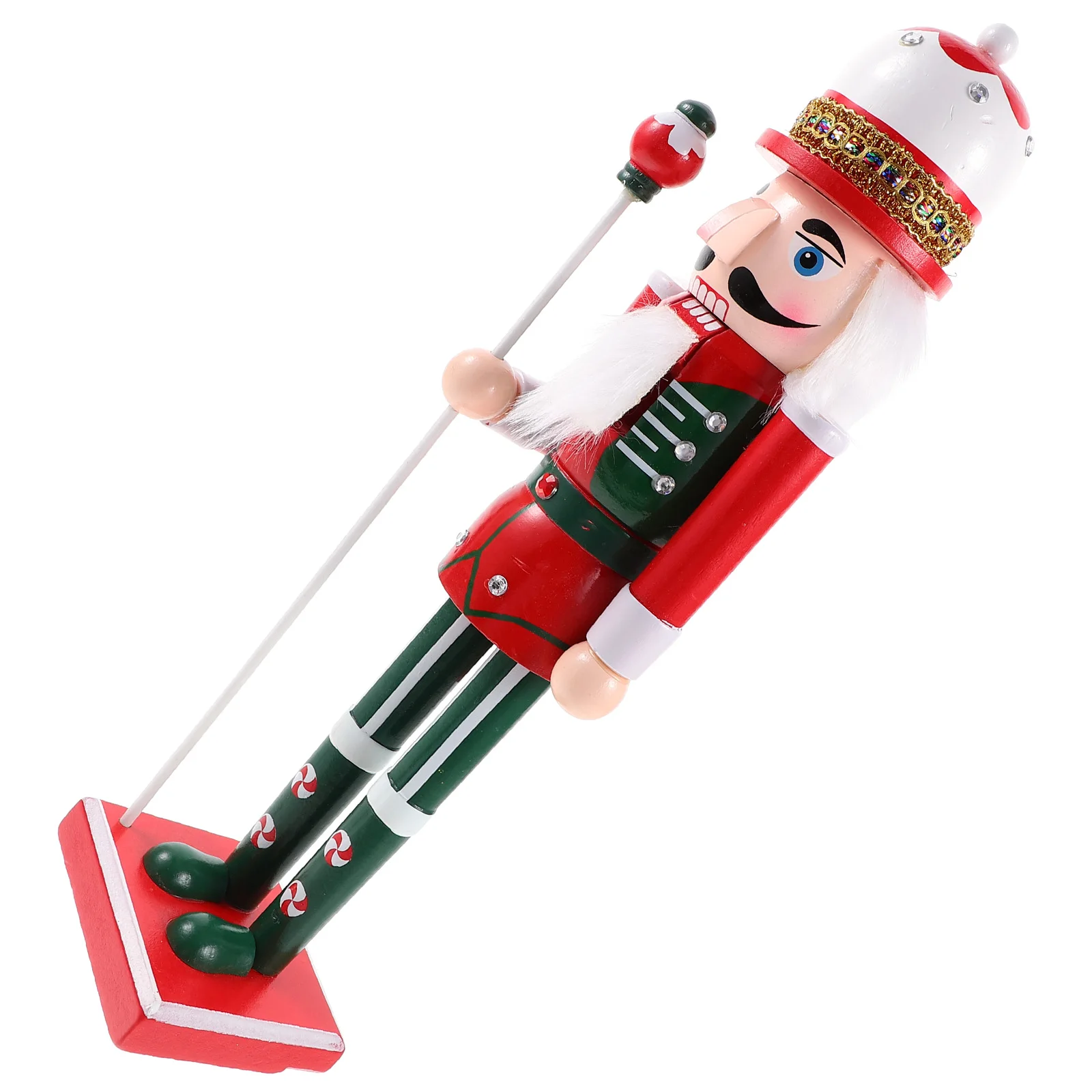 

Festival Nutcracker Wooden Christmas Ornament Fine Craftsmanship Holiday Table Decor Cute Xmas Desktop Ornament Nutcracker