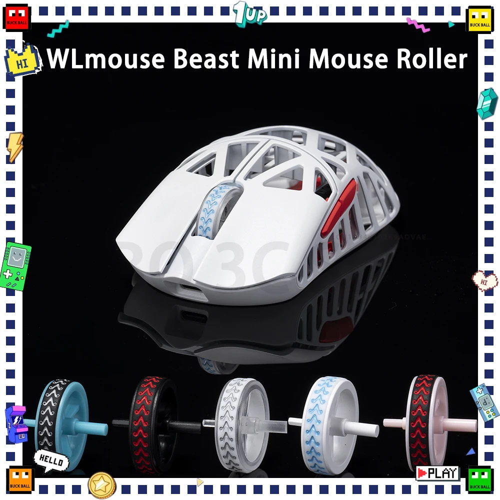 WLmouse Beast X Mini Mouse Roller Replacement Scroll Wheel Collar Pulley Mice Repair Tool Rubber Ring Custom Mouse Accessories