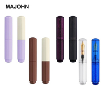 MAJOHN Mini Transparent Pocket-Size Eyedropper Fountain Pen High Quality Ink Pen Portable Writing Gift Office School Supplies