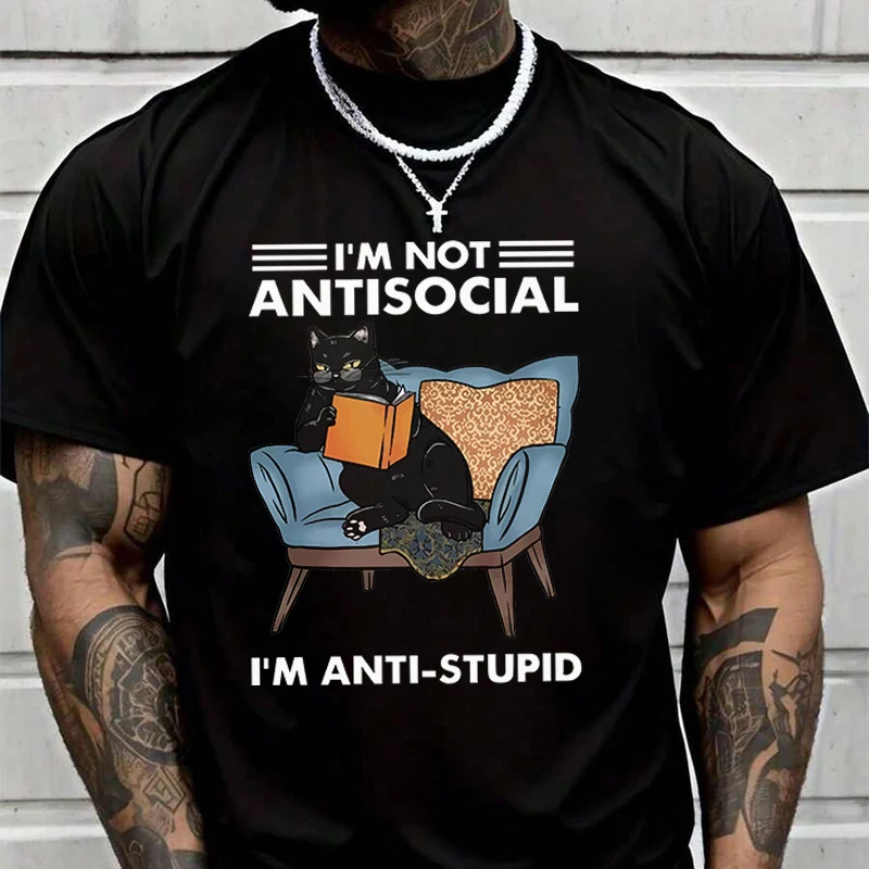 

Funny Car Im Not Antisocial T-Shirt Male Brand Tee Shirt Men Summer T Shirts Casual High Quelity O-neck Tees