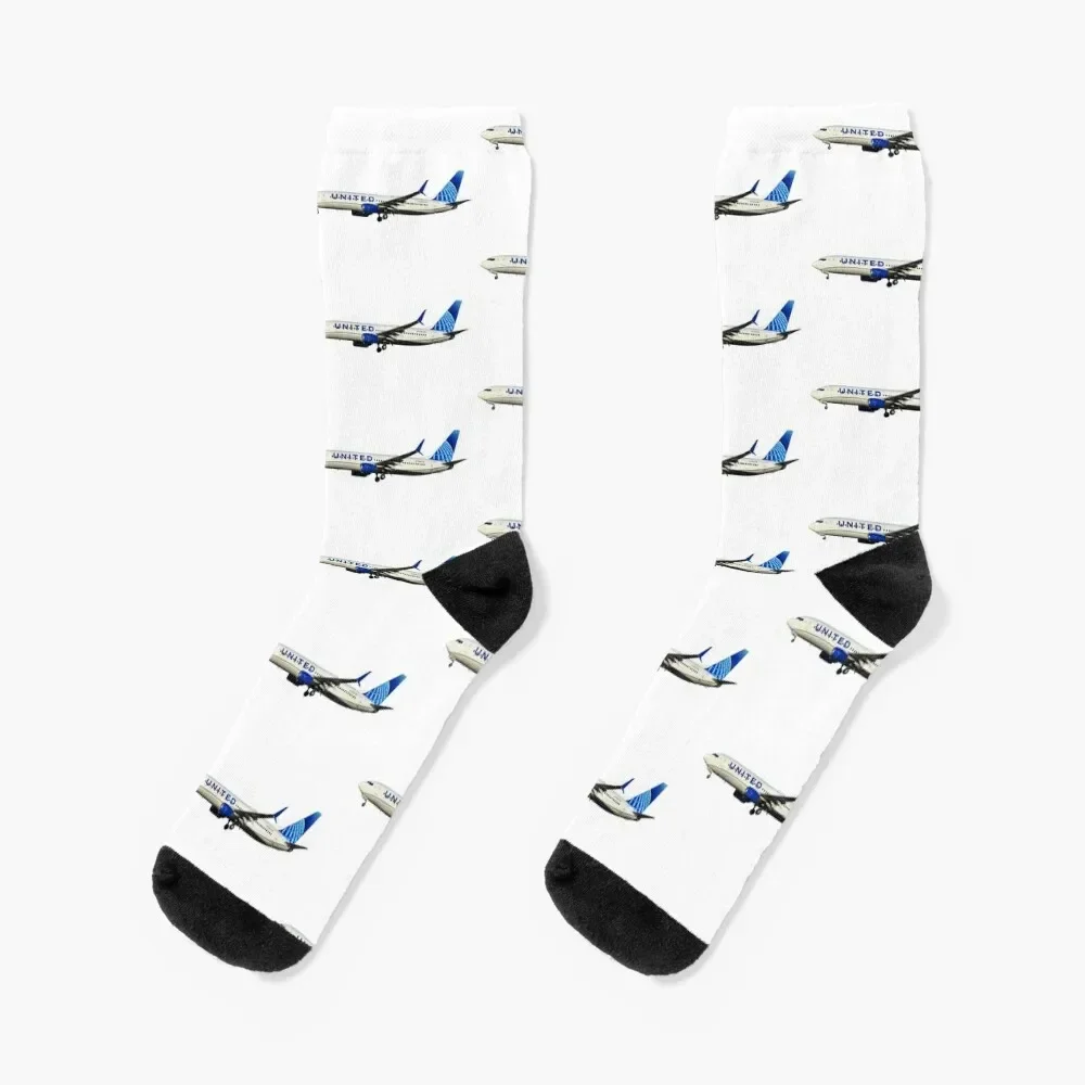 

United Airlines 737-800 Socks snow Wholesale gym Socks Girl Men's