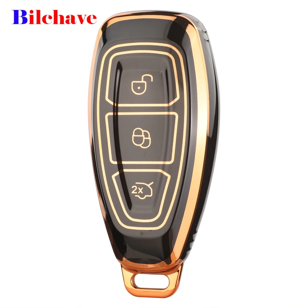 jingyuqin TPU For Ford Focus 3 4 ST Mondeo MK3 MK4 Fiesta Fusion Kuga 2013 2014 2015 2017 2018 Car Remote Key Shell Case Cover