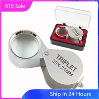 Folding Jewelry Magnifier Portable Pocket Magnifying Glass For Antique Diamond Appreciation 10x / 20x / 30x Magnification