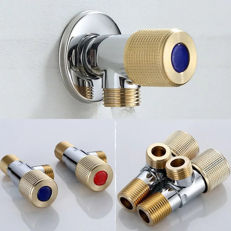 

G1/2 Brass Angle Valve Water Stop Valve Bathroom Faucet Stop Kitchen Sink Basin Triangle Valve Water Pressure Regulator