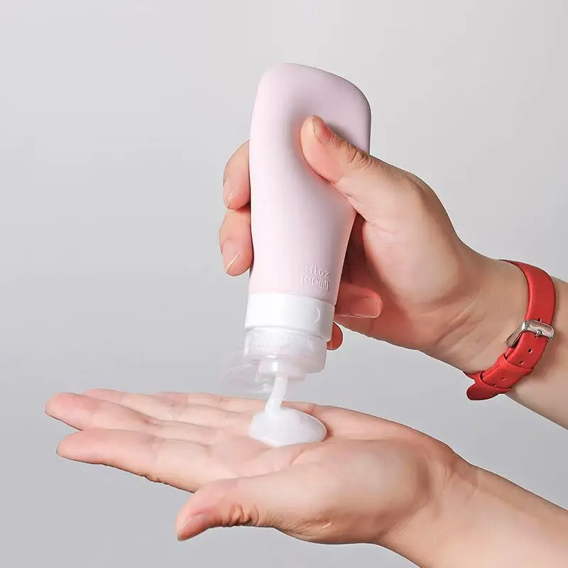 30/60/90 مللي المحمولة سيليكون السفر زجاجة تخزين مستحضرات التجميل إعادة الملء زجاجة محلول الشامبو الحاويات ضغط أنبوب زجاجة فارغة #4