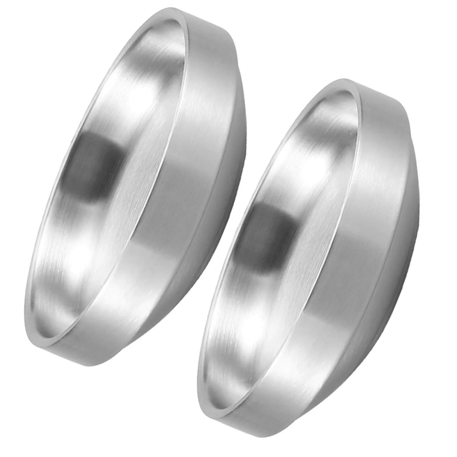 

2pcs Kimchi Dish Stainless Steel Dipping Plates For Sauce Vinegar Seasoning Appetizer Serving Cold Food Restaurant Use Condiment