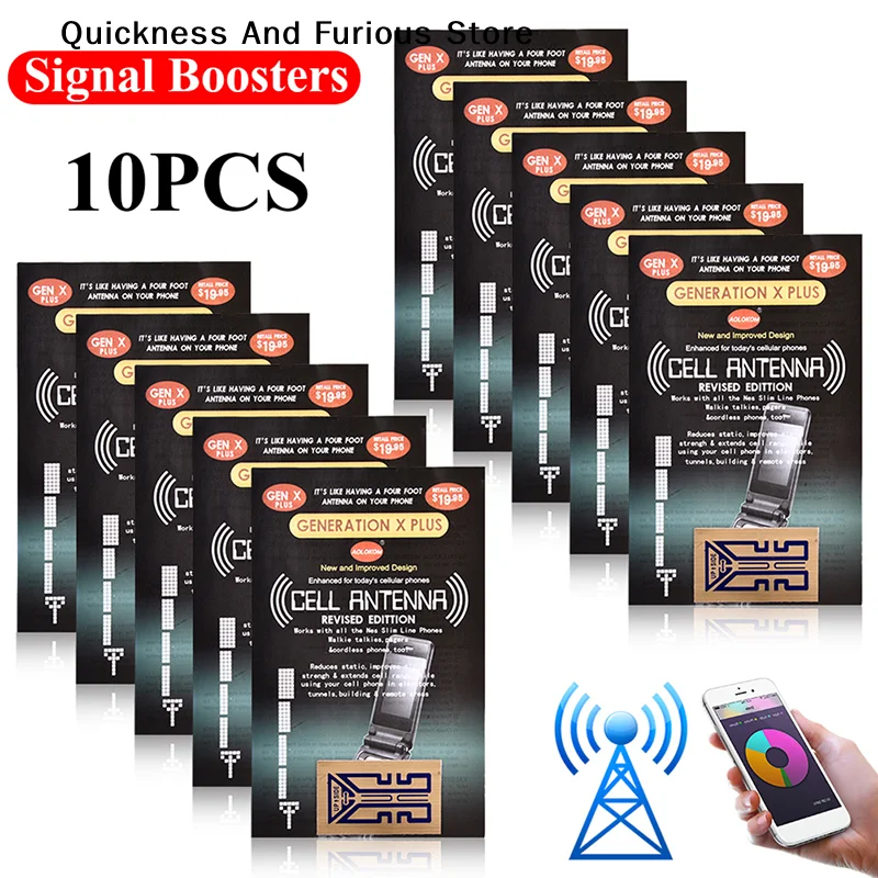

1/5/10PCS Cell Phone Signal Booster Sticker Outdoor Network Signal Receiving Enhancement Antenna Amplifier SP-13 For Smart Phone