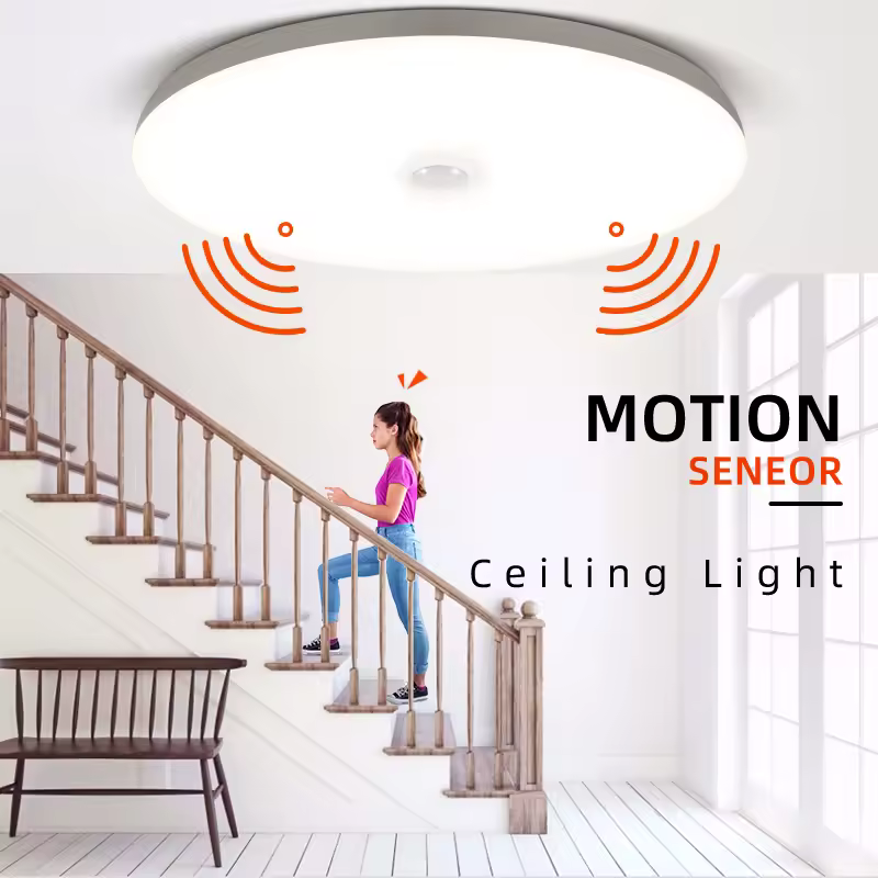 Motion Sensor Led Ceiling Light Fixtures Ceiling Lamp 12W 18W 30W 40W Sensor Wall Lamps Night Light 110V 220V For Home Bedroom