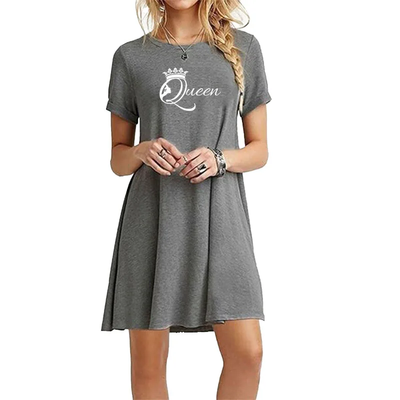 

Fashion Loose T-shirt Dresses Women Summer Thin Mini Dress Casual Short Sleeved Long Pullover Shirt Casual Yoga Dress