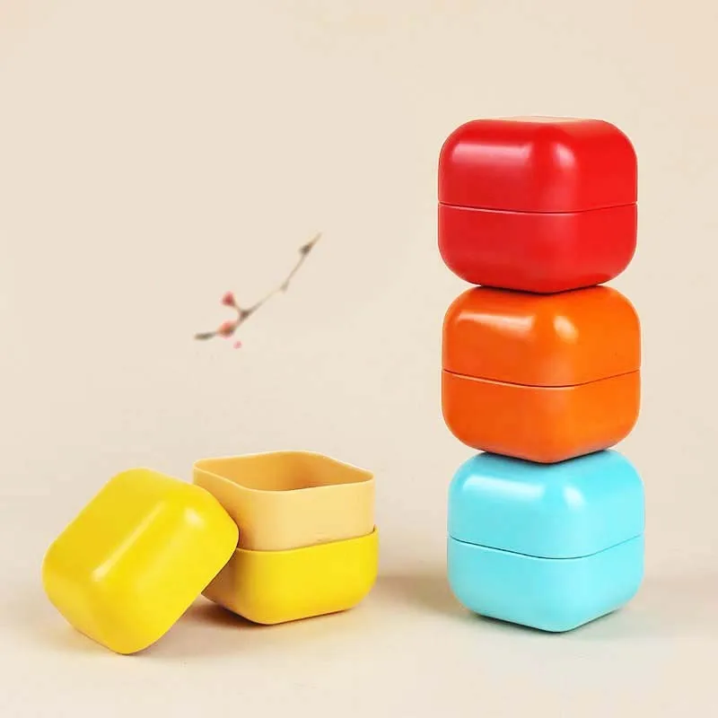 Mini Tinplate Tea Cans Portable Colorful Round Corner Small Tin Cans Universal Puerh Tea Packaging Box Home Storage Storage Cans